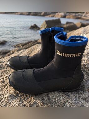 Shimano Neoprene Water Boots Wading Dive Boots Mens Size 10 Black Zip